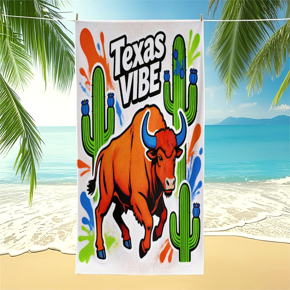 Outdoor Camping In Texas - Texas Vibe Pop Art Bull Print