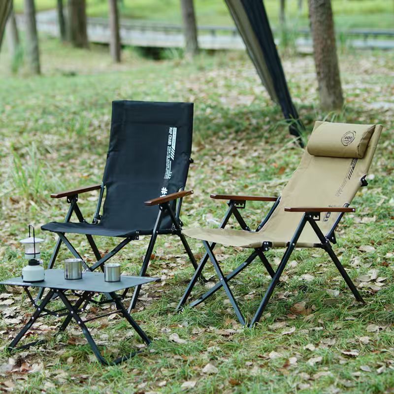 Outdoor Camping High Chair - Katlanabilir Yüksek Sırtlı Plaj Kamp Sandalyesi
