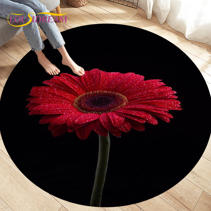 Outdoor Camping Games For Adults - İskandinav Çiçek Papatya Desen Alan Kilim,