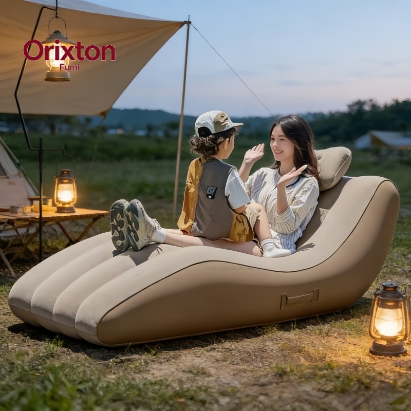 Outdoor Camping Lounge Chairs - Açık Hava Taşınabilir Kendinden Şişen Şezlong