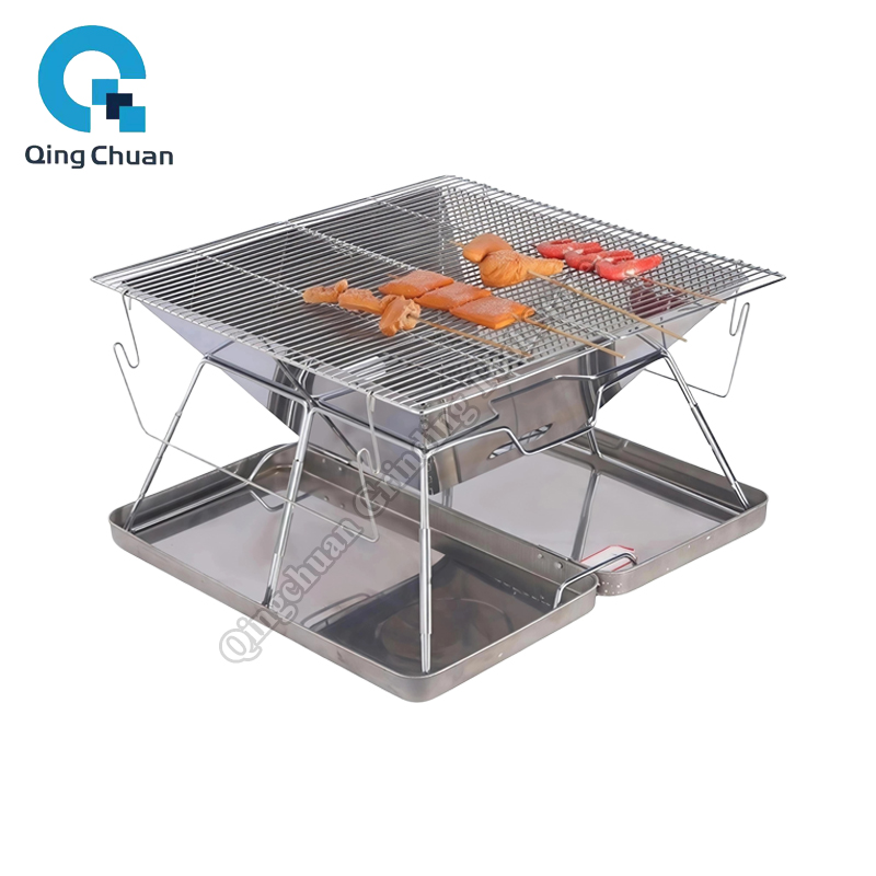 Outdoor Camping Grill - Kamp Mangalı Kömürlü Ocak Katlanabilir Paslanmaz