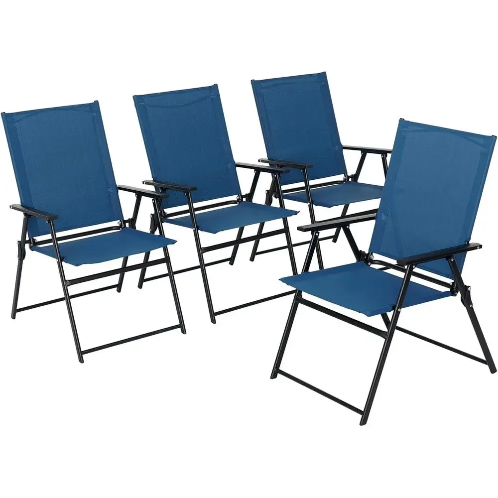 Outdoor Camping High Chair - 4 Parçalı Kolçaklı Bahçe Yemek Takımı