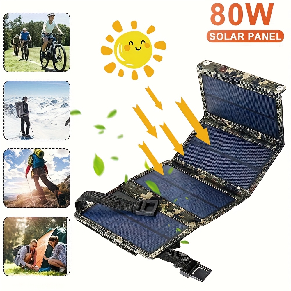 Outdoor In Camping - Güneş Paneli 80W Taşınabilir Katlanabilir Güneş
