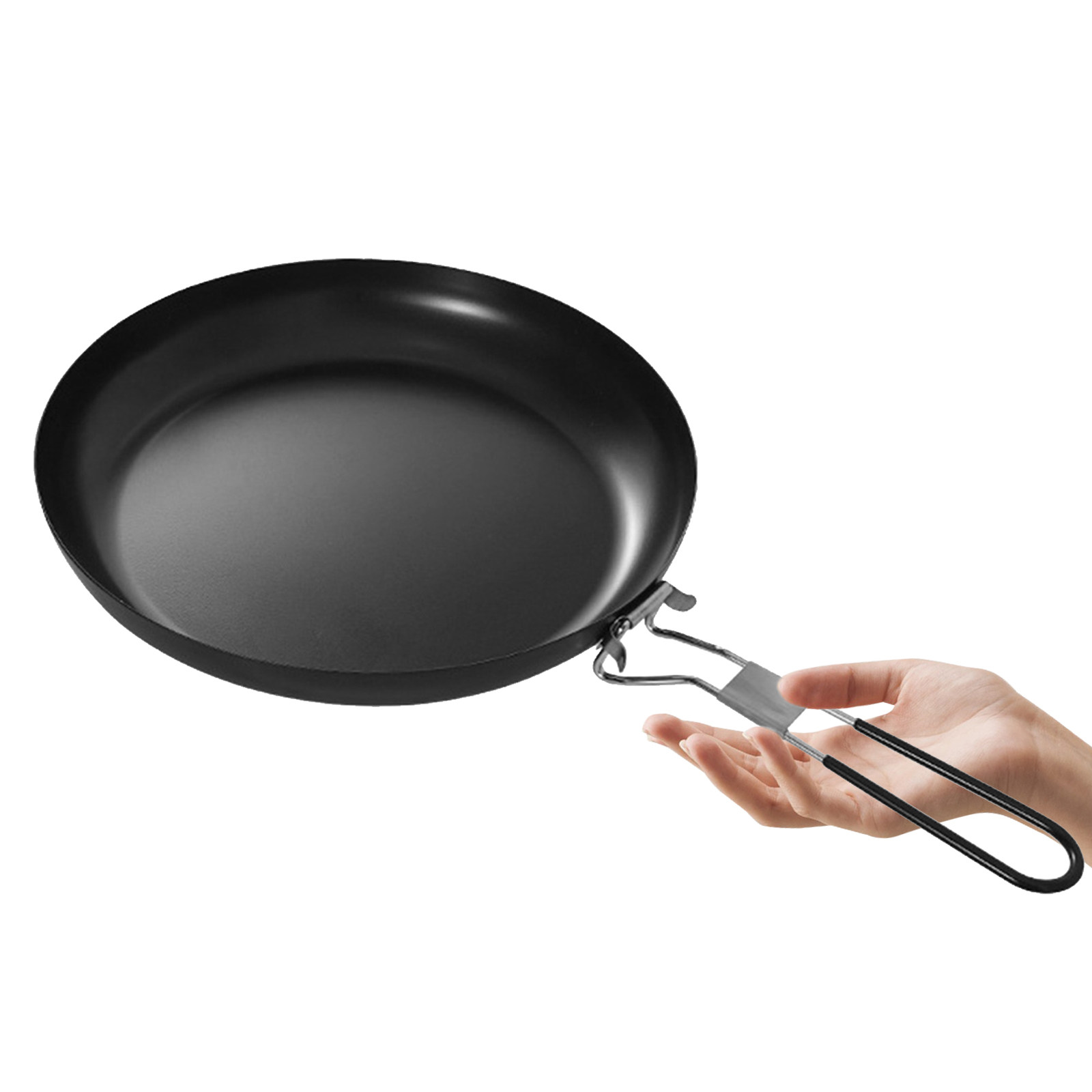 Outdoor Camping Grill - 9 İnç Yapışmaz Kamp Tavası, Katlanabilir