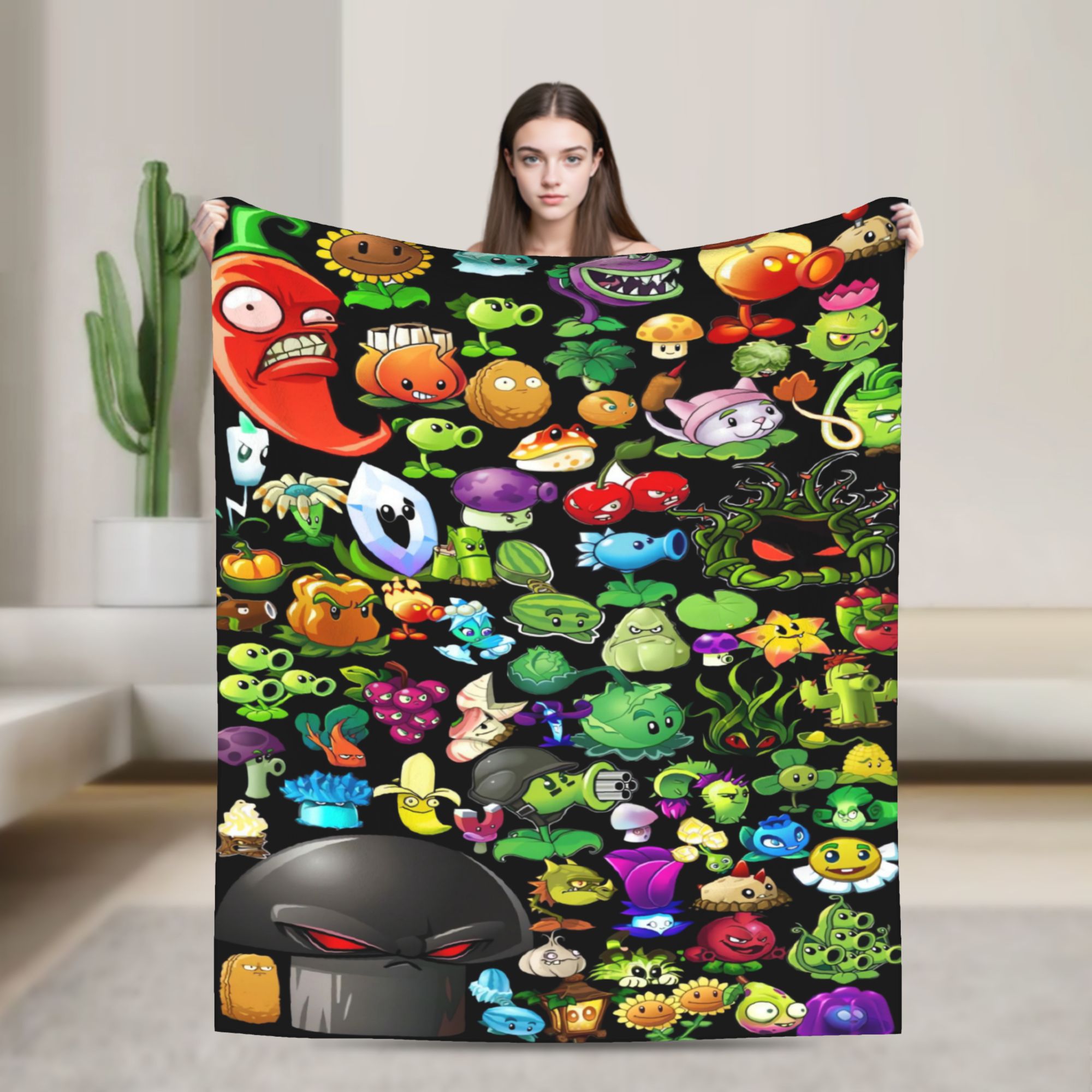 Outdoor Camping Games For Adults - P-Plants-vs-Zombies Video Oyunları Süper Sıcak Battaniye