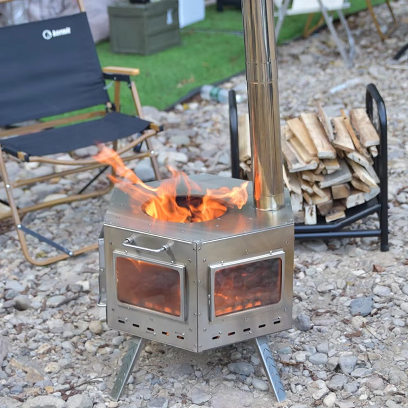 Outdoor Camping Wood Stove - 【Popüler】Katlanabilir Çok Amaçlı Taşınabilir Paslanmaz Çelik