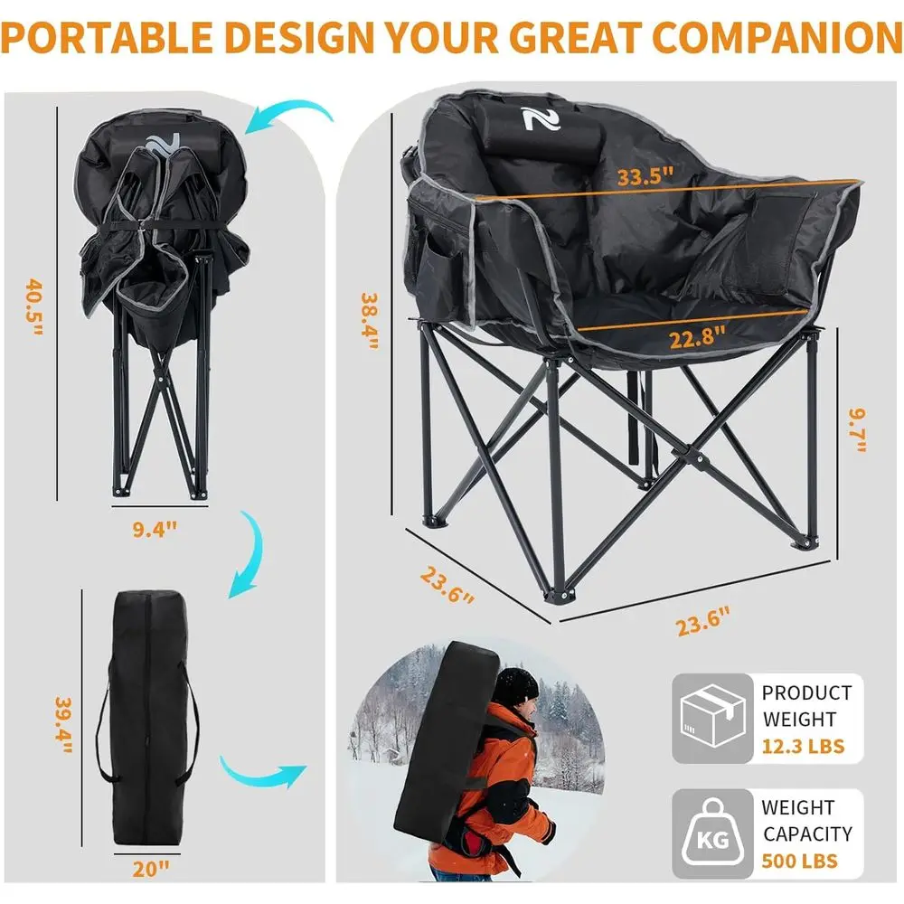 3 Sıcaklık Ayarlı Taşınabilir  - Outdoor Camping Lounge Chairs incelemesi ve fiyatı