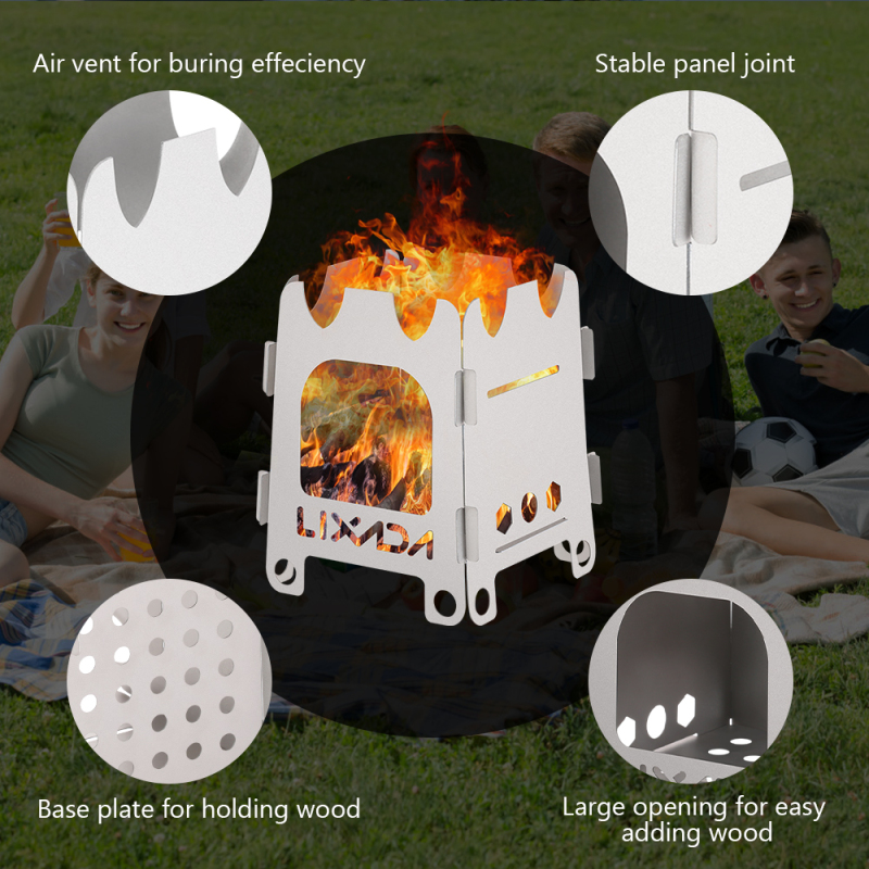 Lixada titanyum/paslanmaz çeli - Outdoor Camping Wood Stove incelemesi ve fiyatı