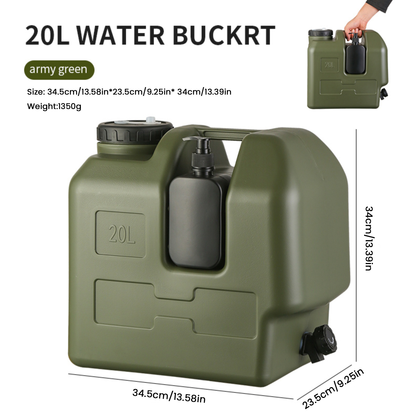 15/20L Taşınabilir Kamp Su Bid - Outdoor Camping Water Tank incelemesi ve fiyatı