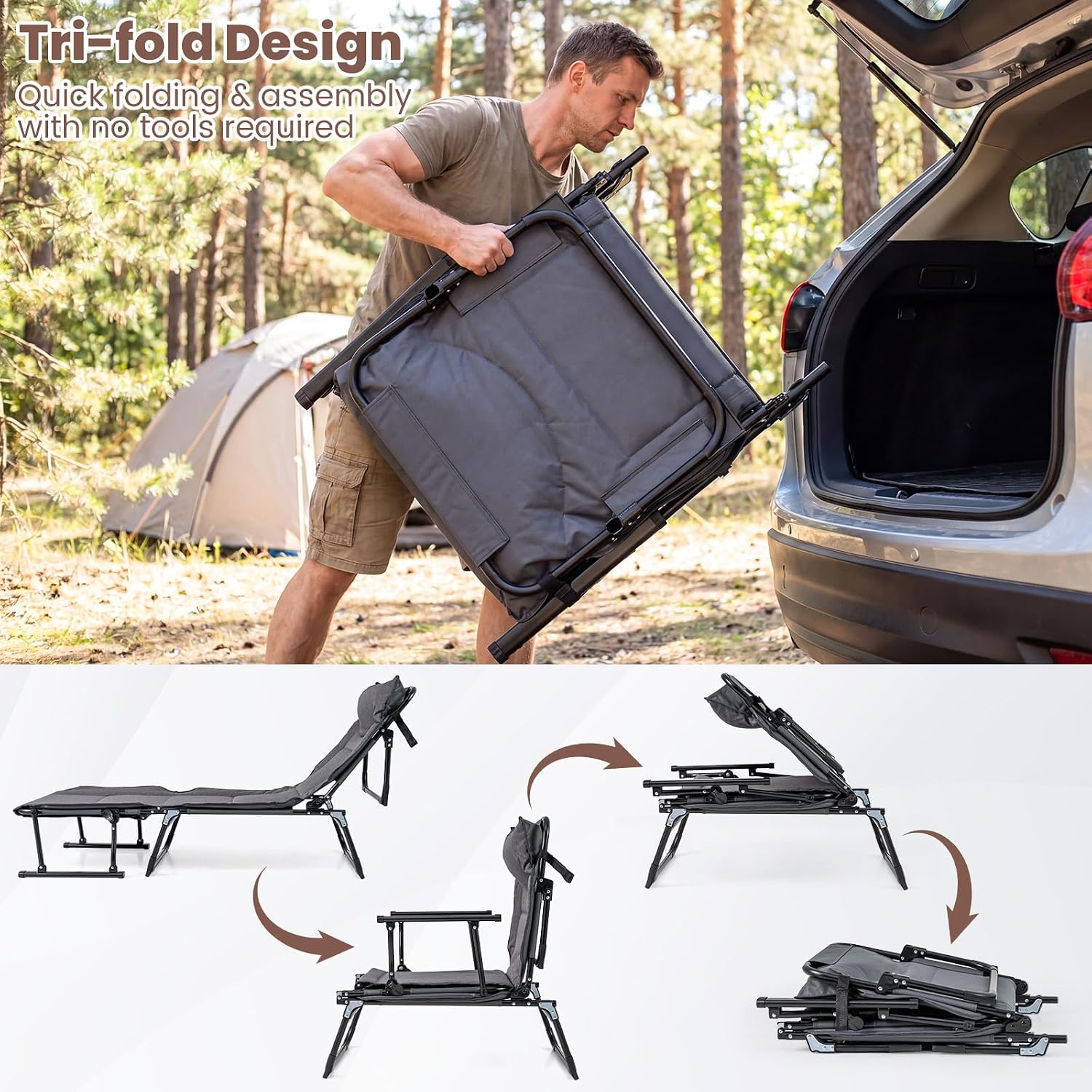 Katlanabilir Veranda Şezlong S - Outdoor Camping Lounge Chairs incelemesi ve fiyatı