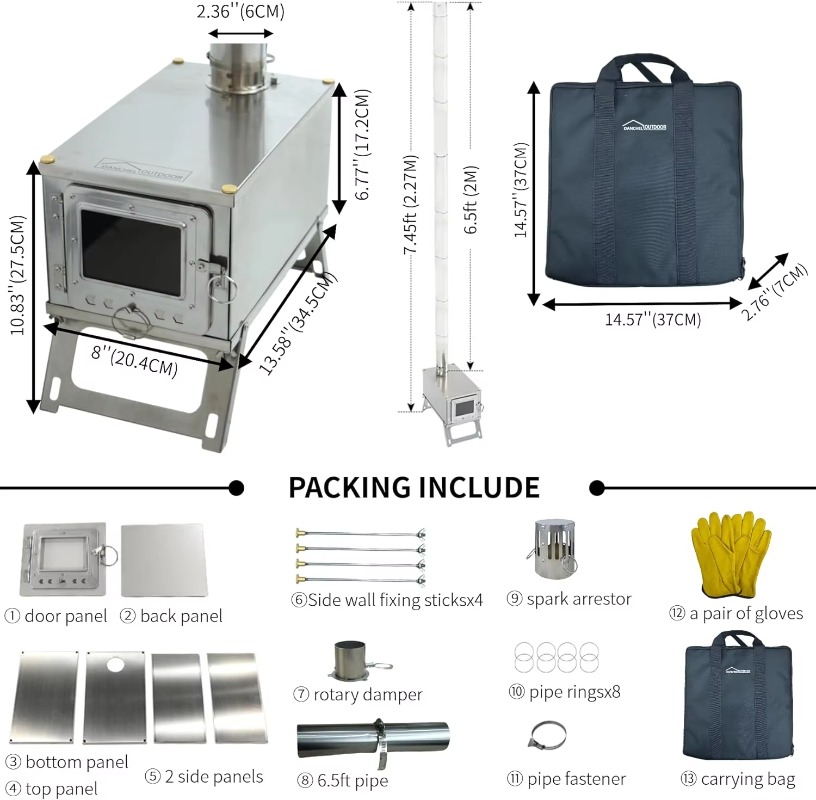 【Popüler】DANCHEL S1 Katlanabil - Outdoor Camping Wood Stove incelemesi ve fiyatı