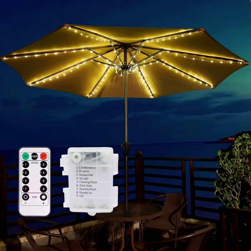 1 adet açık şemsiye ışığı akül - Outdoor Camping Umbrella incelemesi ve fiyatı