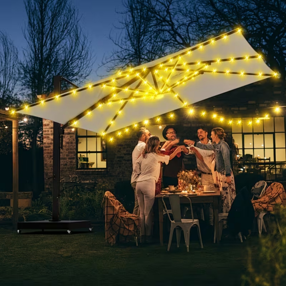 1 adet açık şemsiye ışığı akül - Outdoor Camping Umbrella incelemesi ve fiyatı