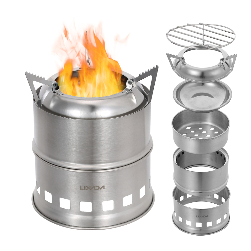 Lixada paslanmaz çelik odun so - Outdoor Camping Wood Stove incelemesi ve fiyatı