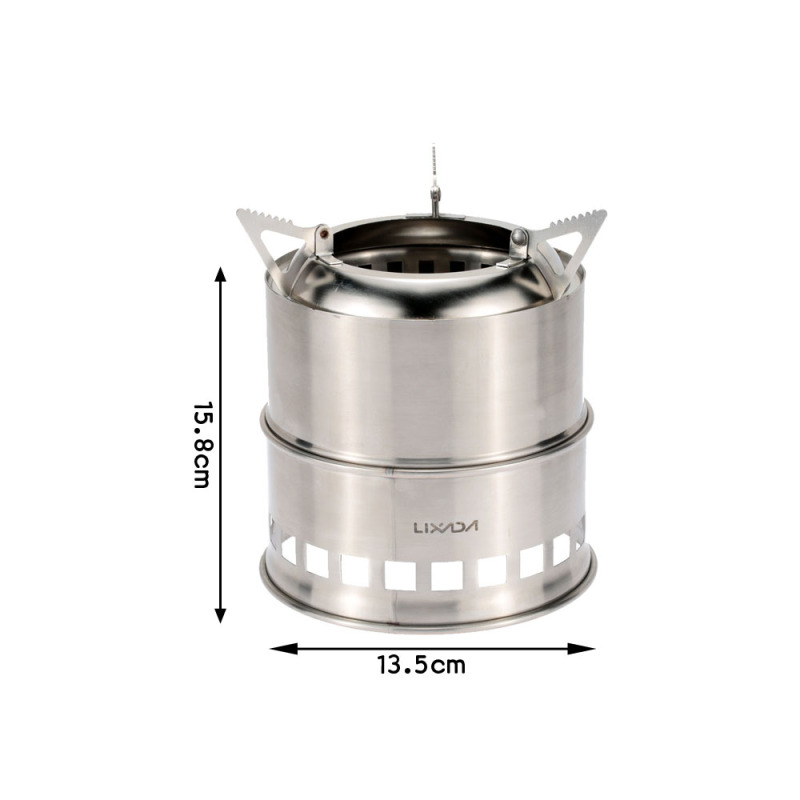 Lixada paslanmaz çelik odun so - Outdoor Camping Wood Stove incelemesi ve fiyatı