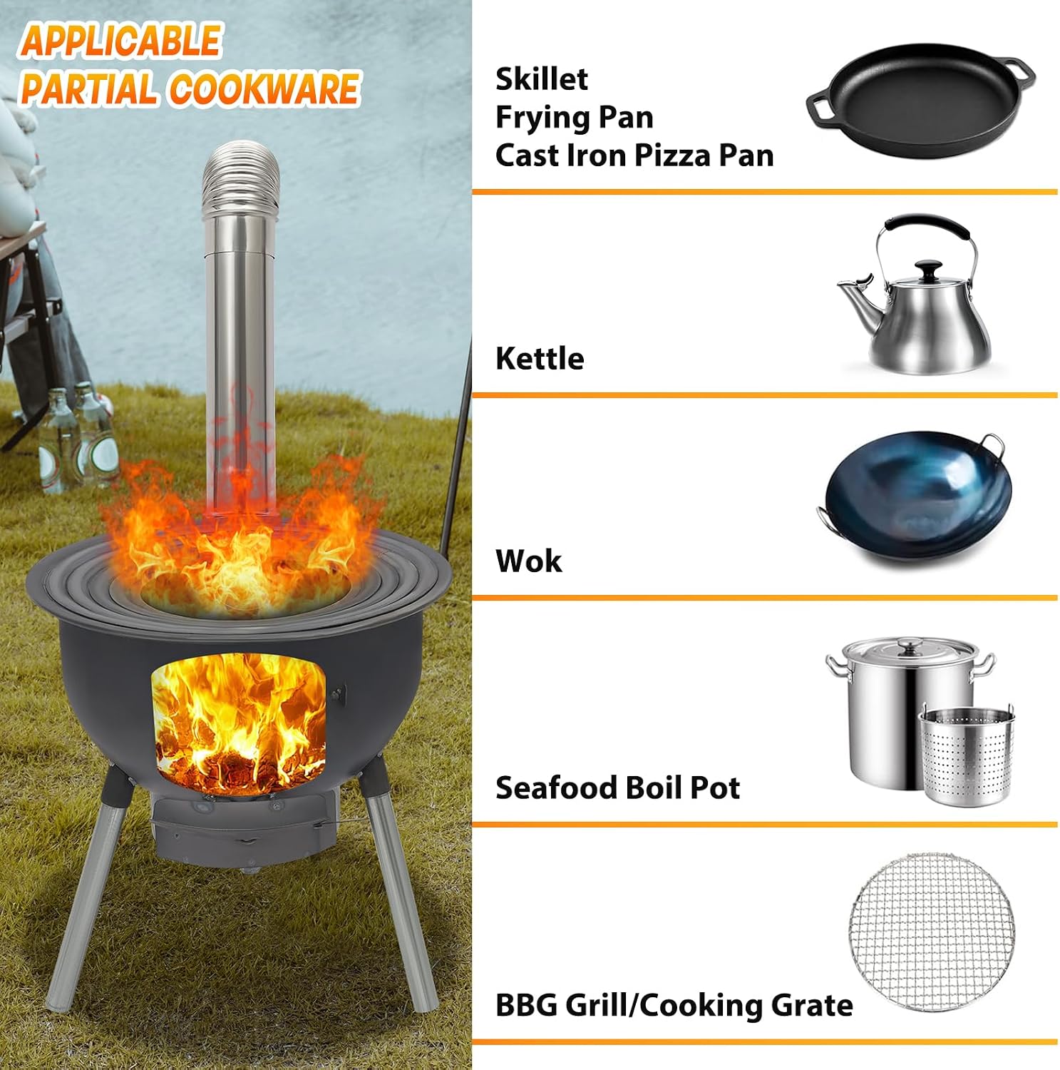 Kamp ve Yürüyüş İçin Taşınabil - Outdoor Camping Wood Stove incelemesi ve fiyatı