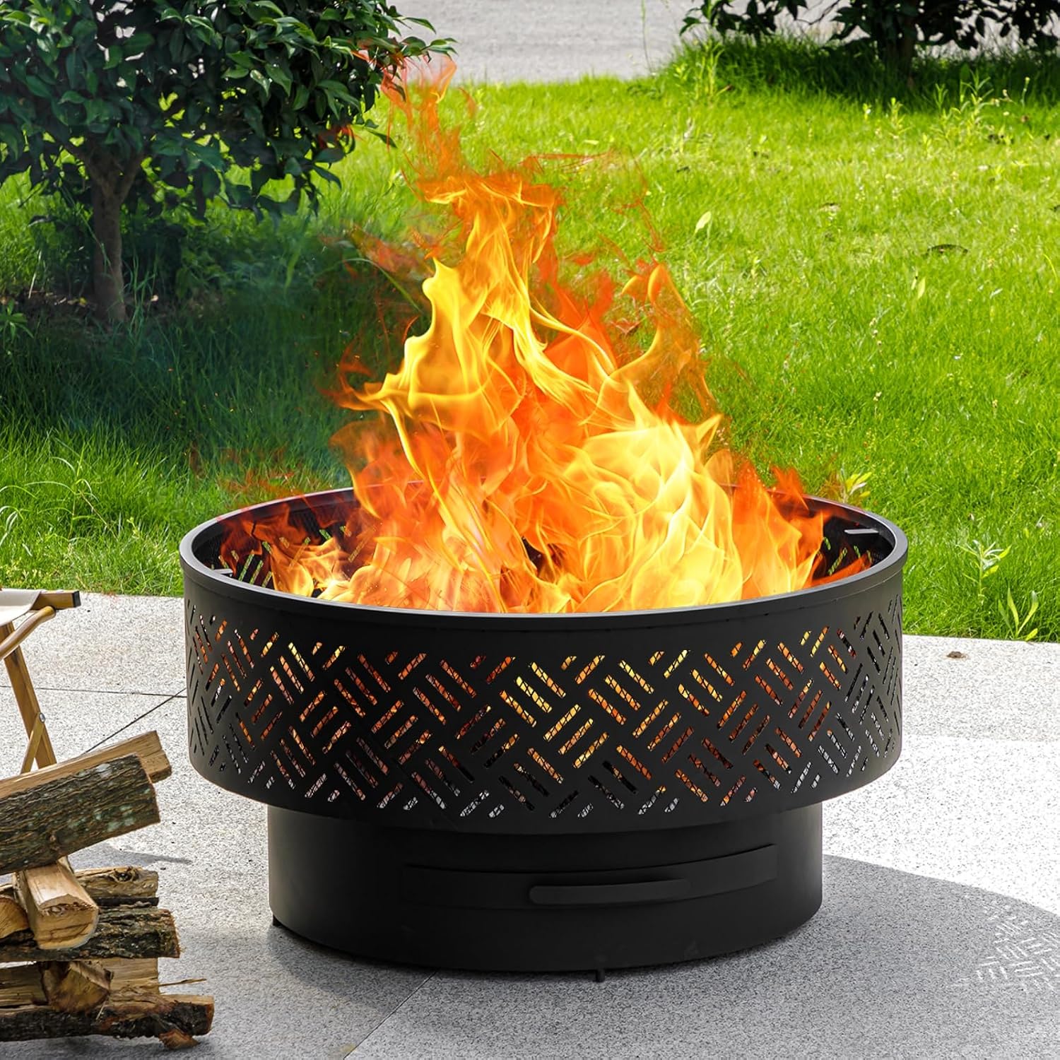 32 İnç Yuvarlak Metal Odun Yak - Outdoor Camping Cooking Table incelemesi ve fiyatı