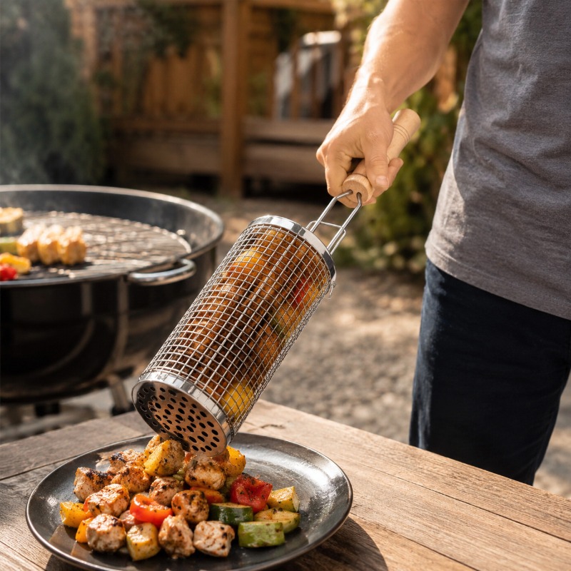 Yuvarlak Barbekü Izgara Sepeti - Outdoor Camping Grill incelemesi ve fiyatı