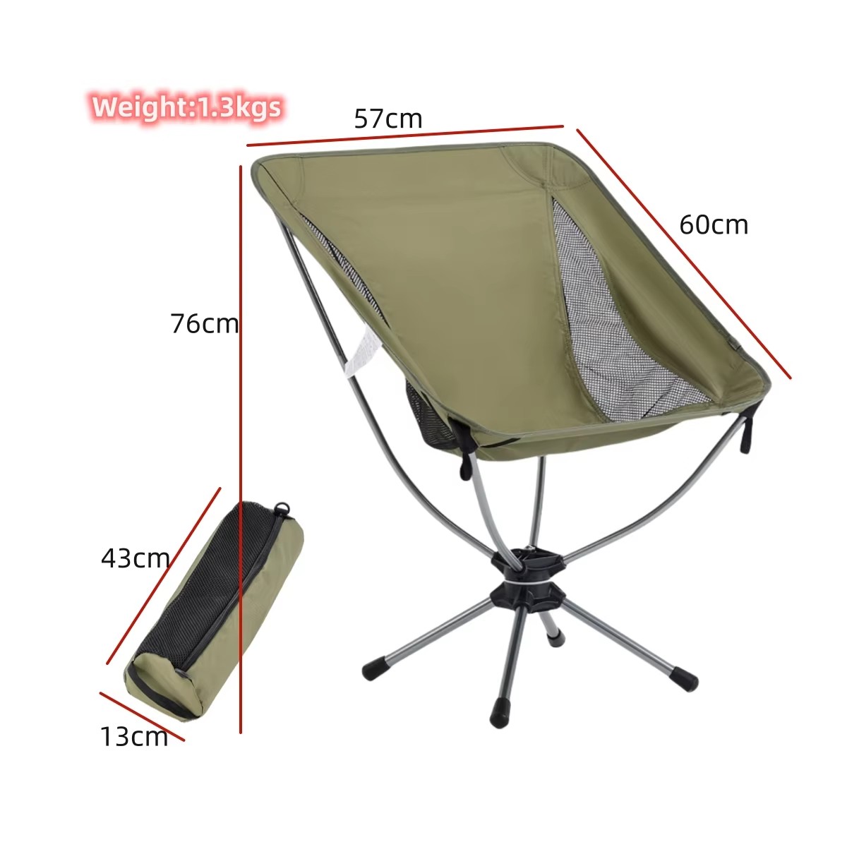 Açık Hava Hafif 360 Derece Dön - Outdoor Chair Camping incelemesi ve fiyatı