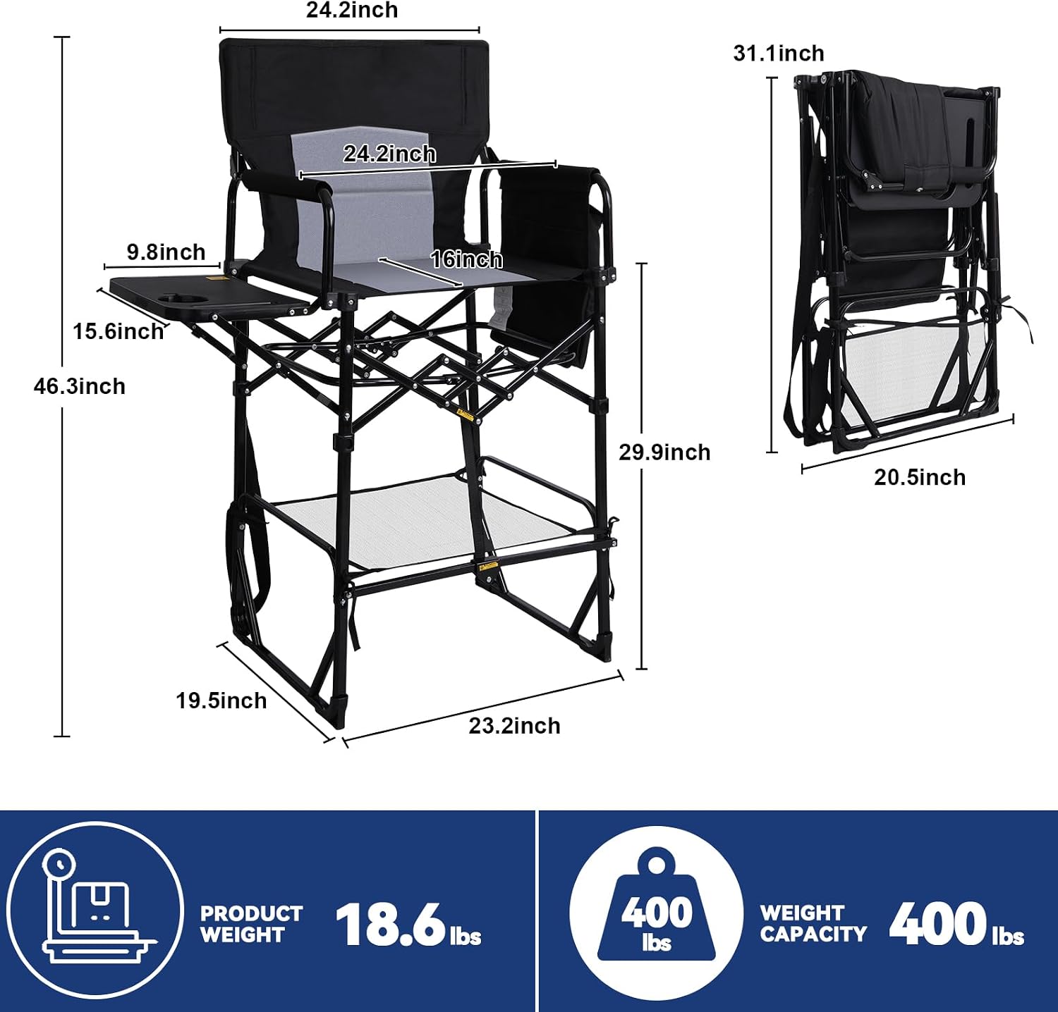 2'li Paket Ekstra Uzun Katlanı - Outdoor Camping High Chair incelemesi ve fiyatı