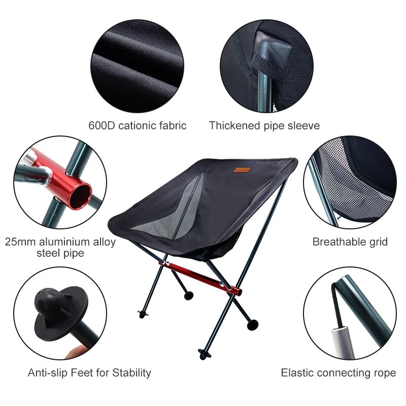 Ultra Hafif Alüminyum Yüksek S - Outdoor Camping High Chair incelemesi ve fiyatı